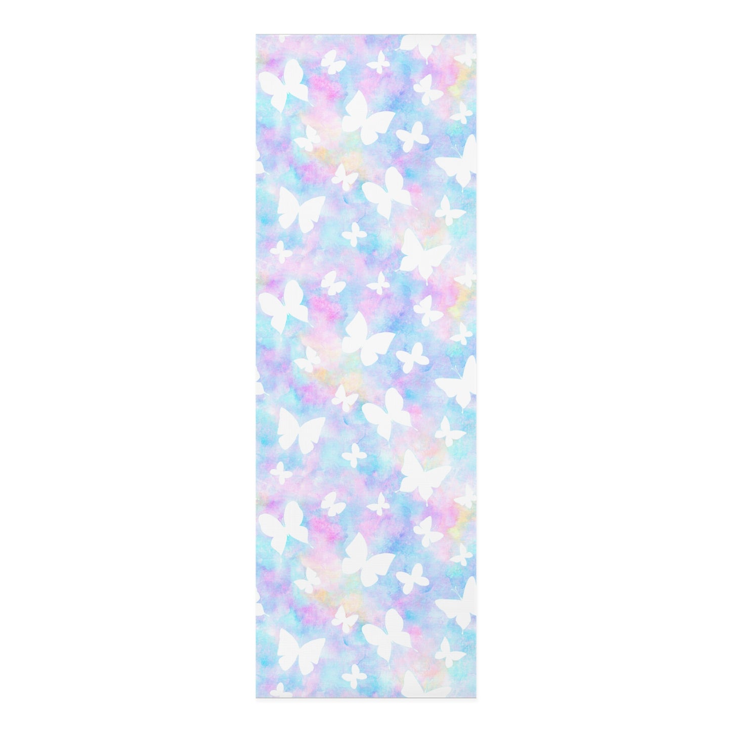Pastel Butterflies Foam Yoga Mat, Foam Material, Lightweight, and Can Cushion You From Impacts