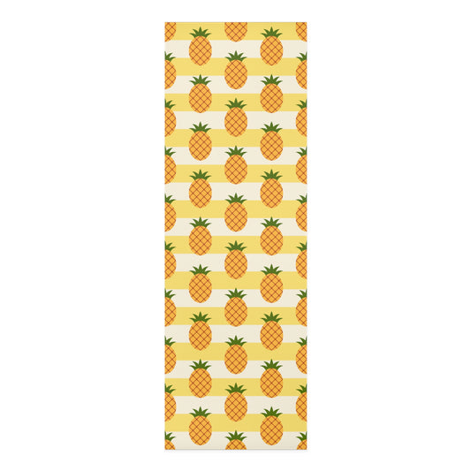 Pineapple Pattern Foam Yoga Mat, Foam Material, Lightweight, and Cushions You From Impacts, 24" x 72" x .25"