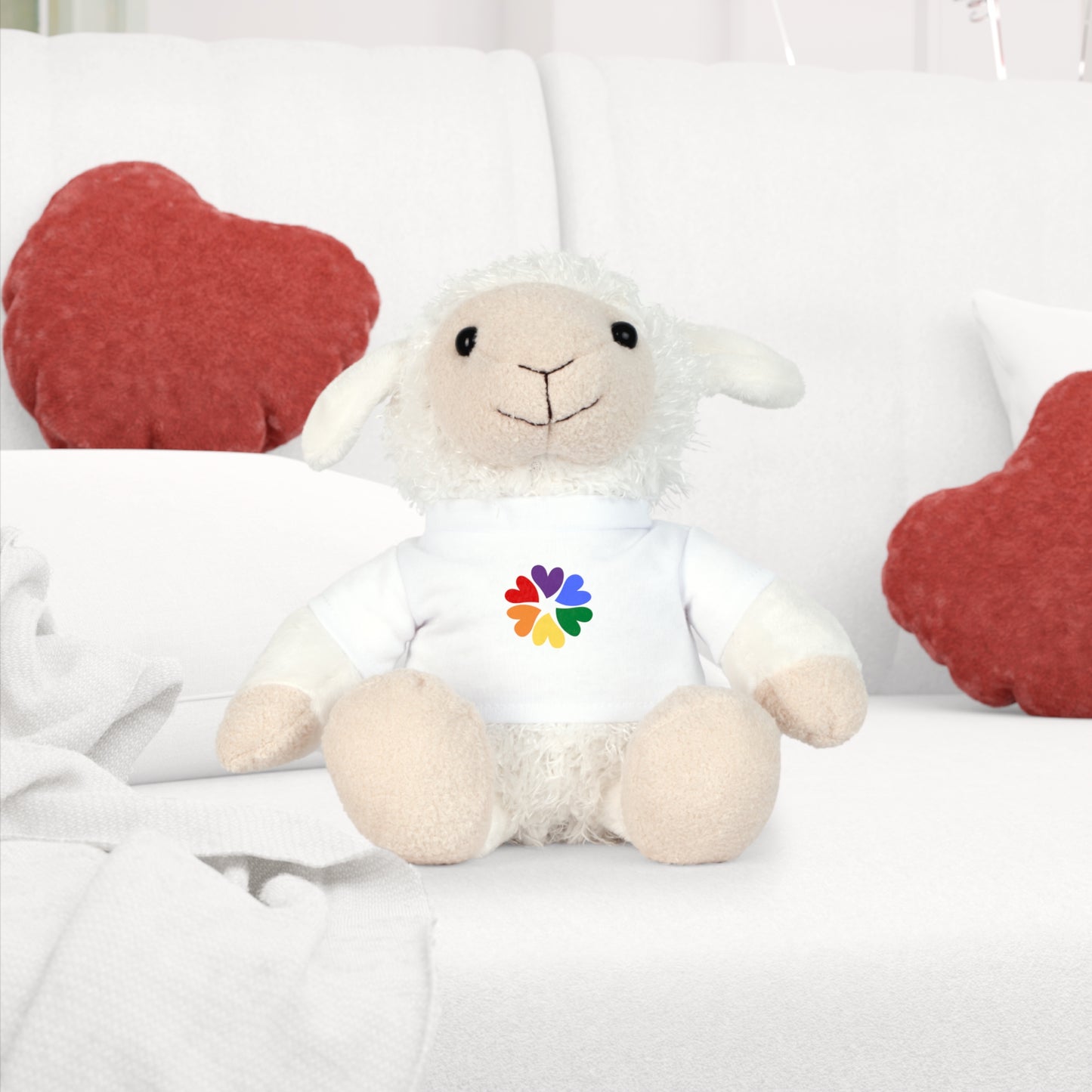 Stuffed Animal - Plush Toy with Heart Flower T-Shirt