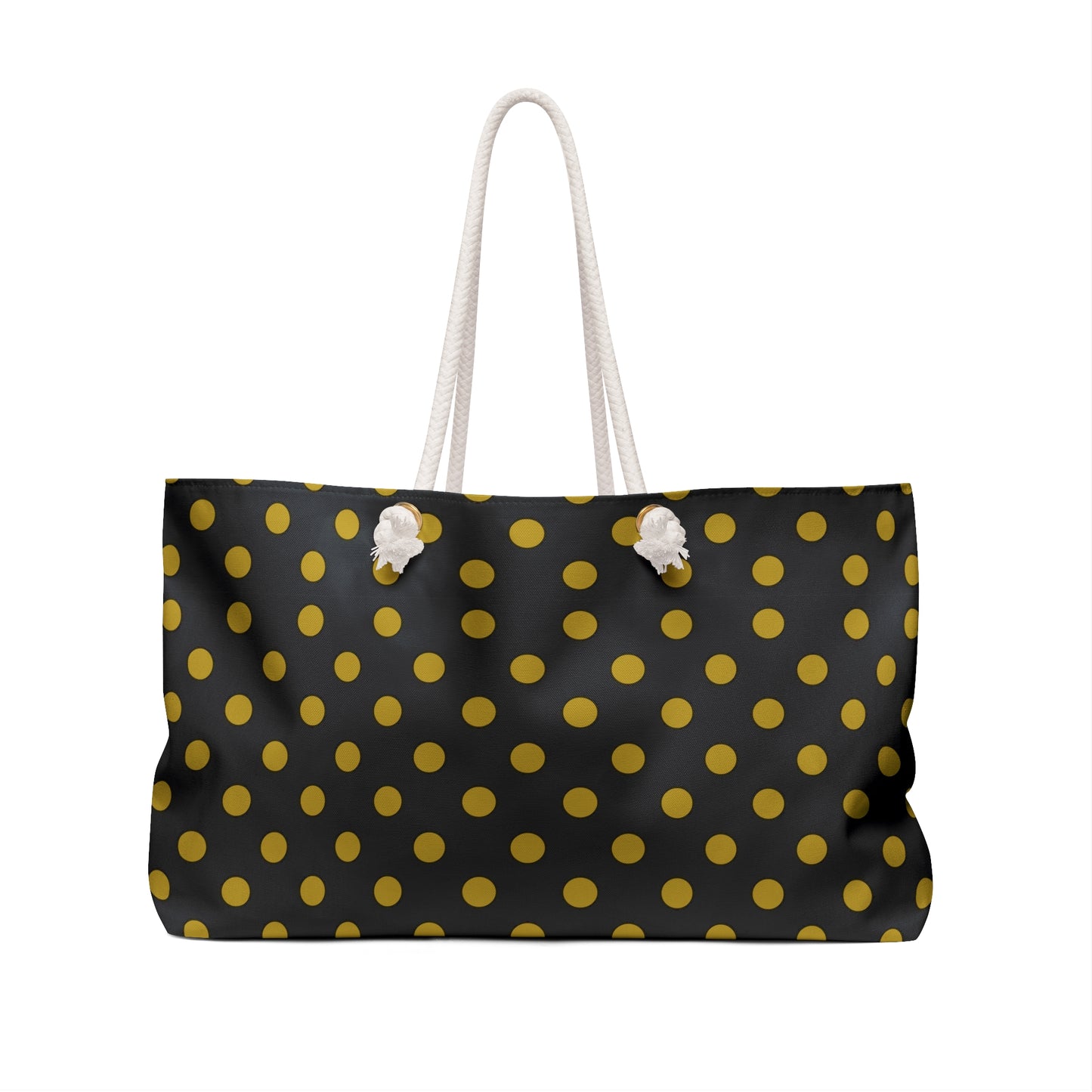Black and Gold Polka Dot Weekender Bag