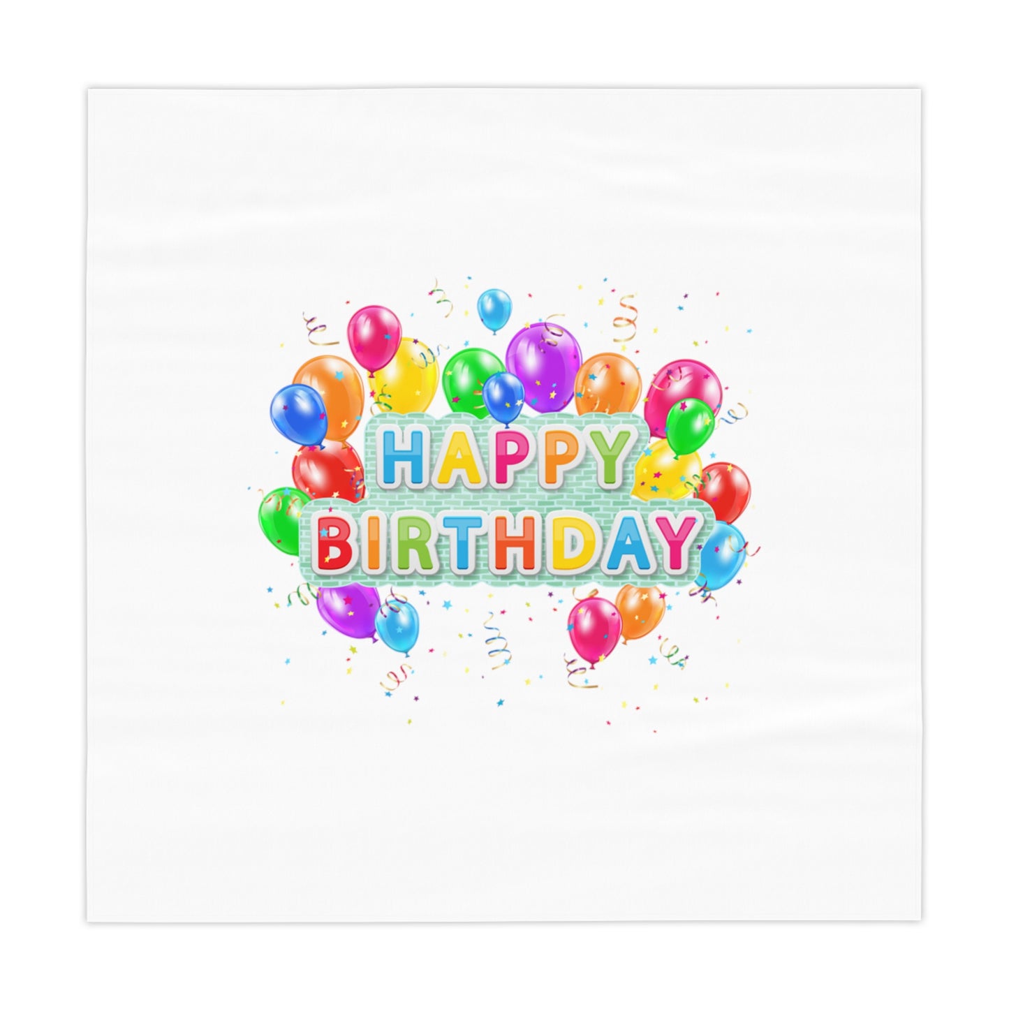 "Happy Birthday" Colorful BalloonsTablecloth