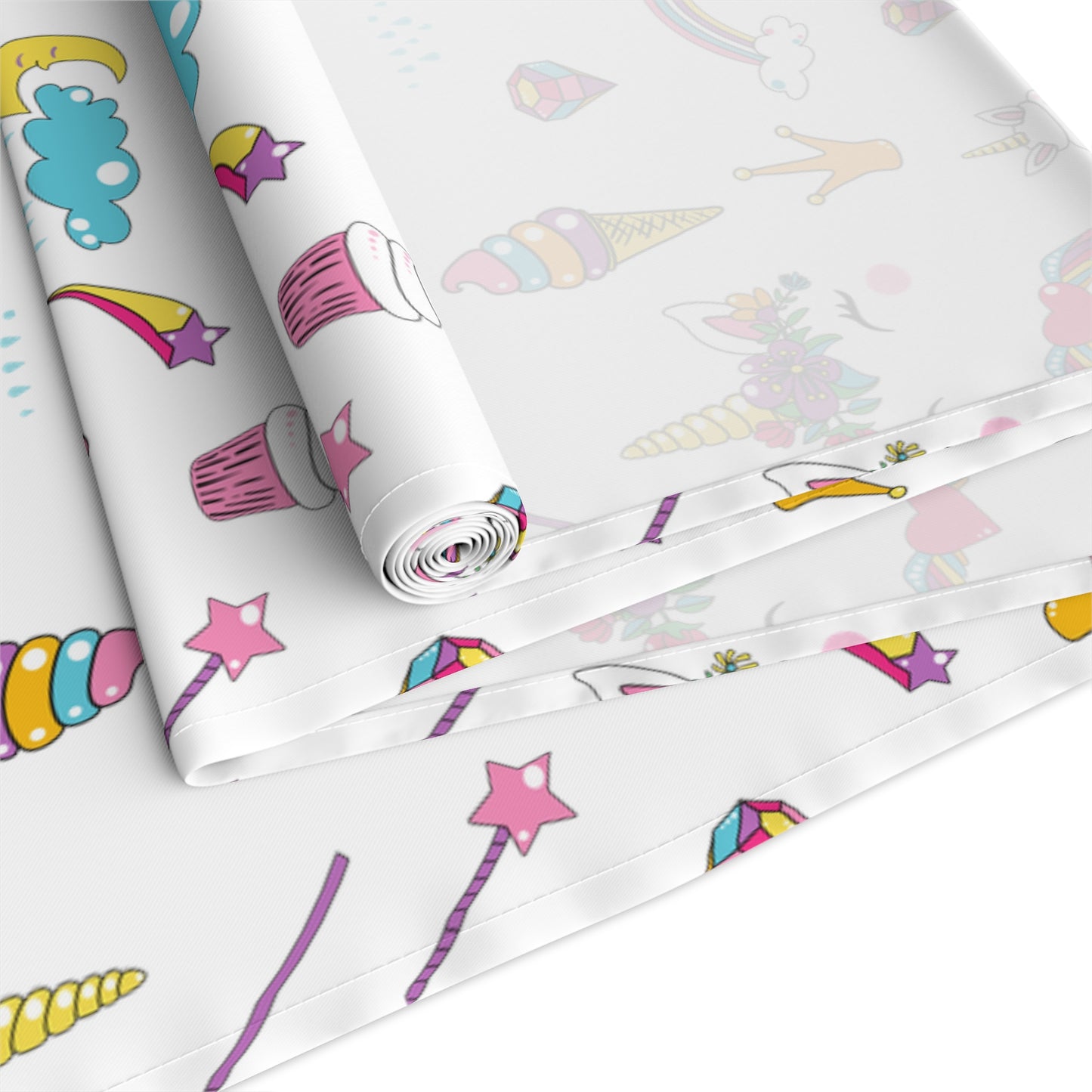Birthday Unicorn Table Runner (Cotton, Poly), 2 Different Sizes