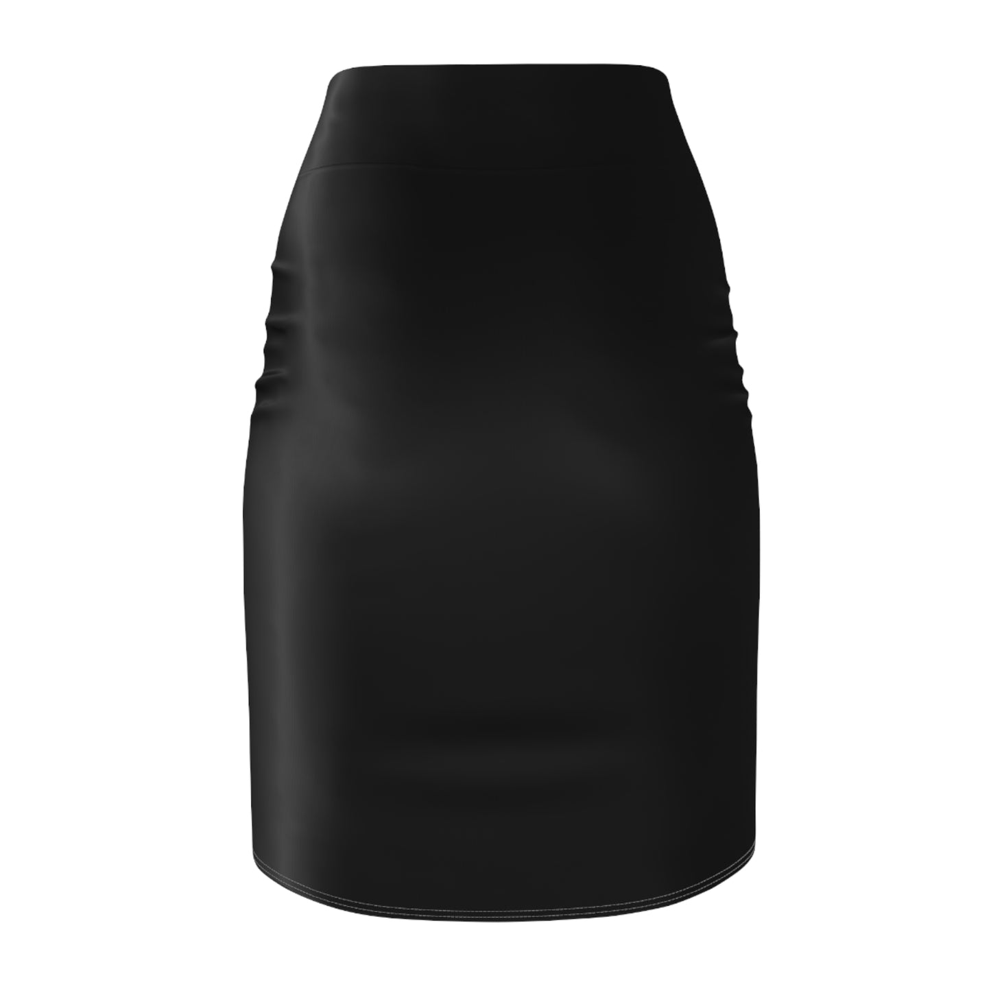 Solid Black Women's Pencil Skirt (AOP), High Quality & Stylish Pencil Skirt