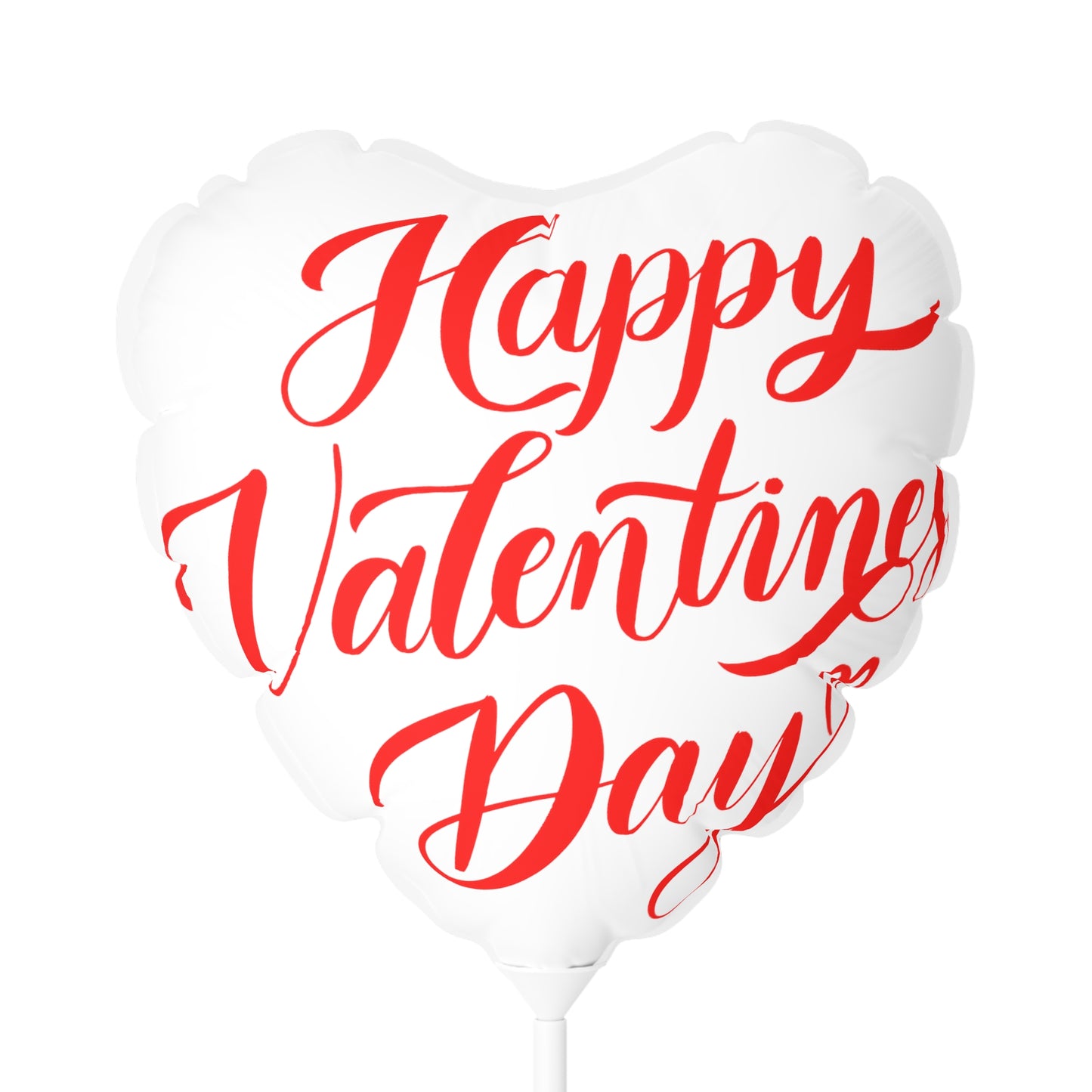 "Happy Valentine's Day" Balloon (Heart-shaped), 11" Heart Shaped Balloon, Inflate with Air Only, Indoor and Outdoor Decoration