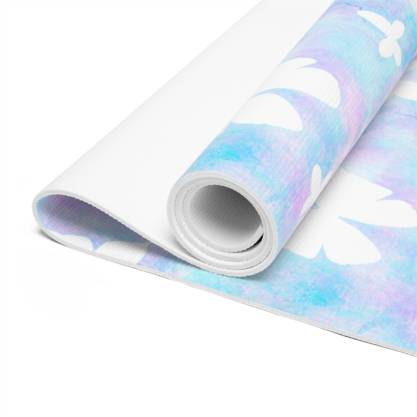 Pastel Butterflies Foam Yoga Mat, Foam Material, Lightweight, and Can Cushion You From Impacts