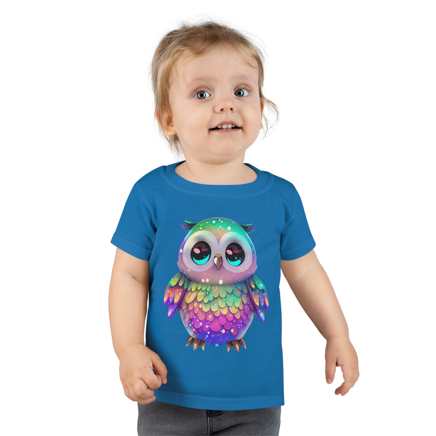 Iridescent Rainbow Owl Toddler T-shirt, Sizes 2T-6T