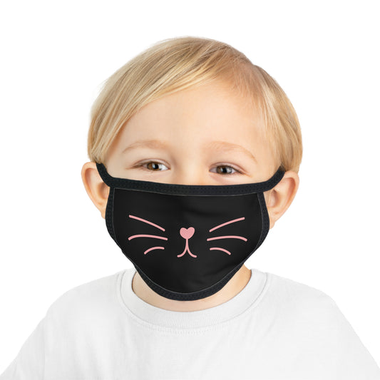 Kid's Face Mask - Kitty Face Mask, 2 Layers of Cloth, Reusable