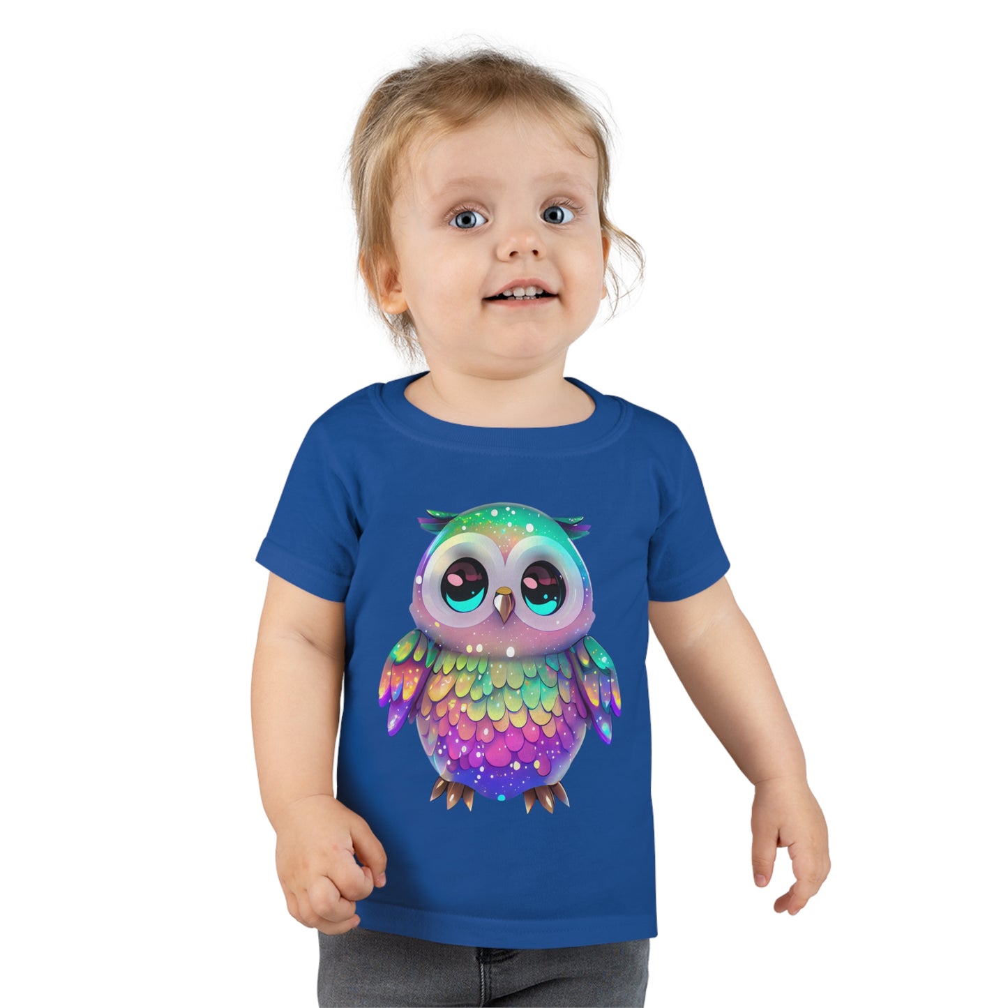 Iridescent Rainbow Owl Toddler T-shirt, Sizes 2T-6T