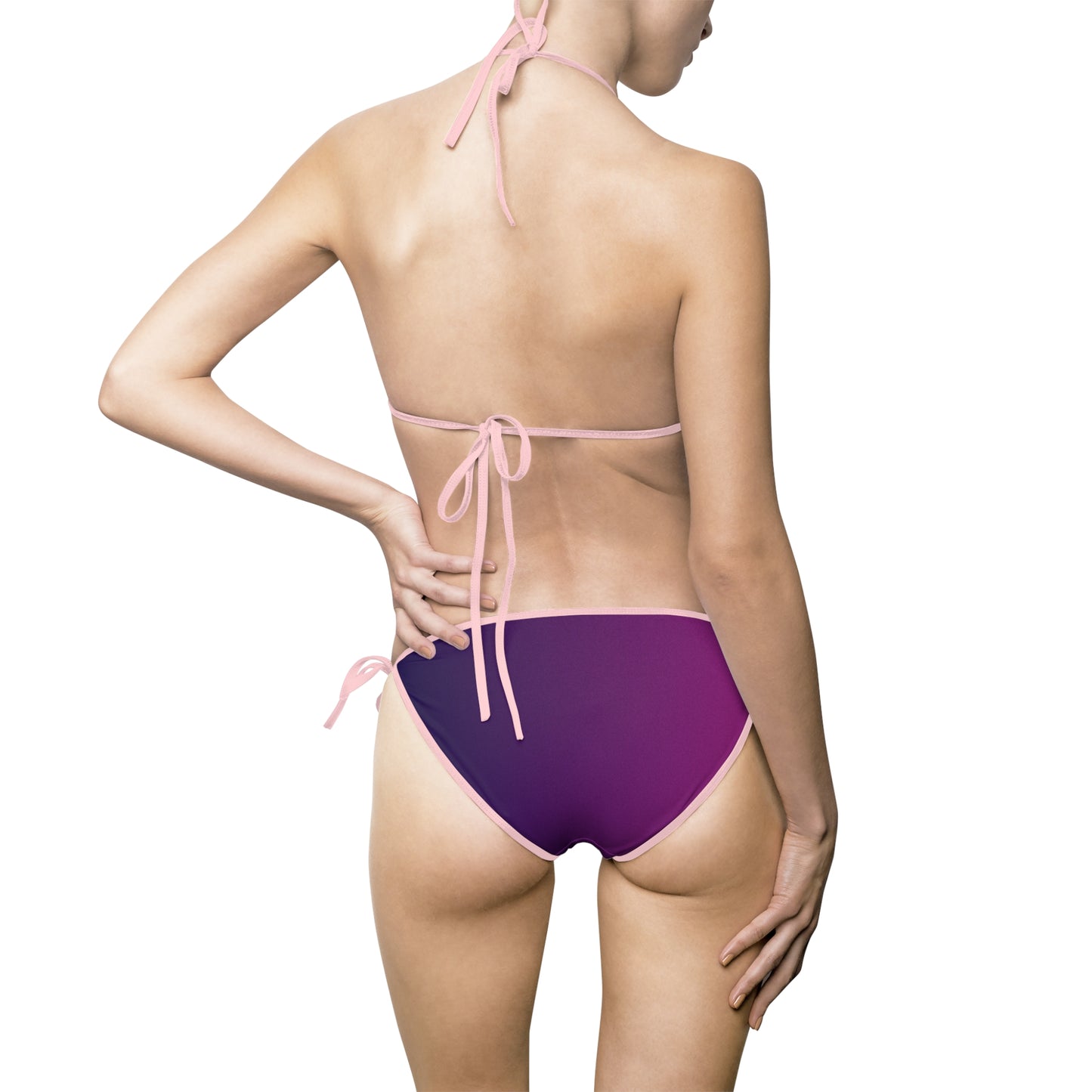 Bikini - Purple Ombre Women's Bikini Swimsuit (AOP), Choose Your Strap Color