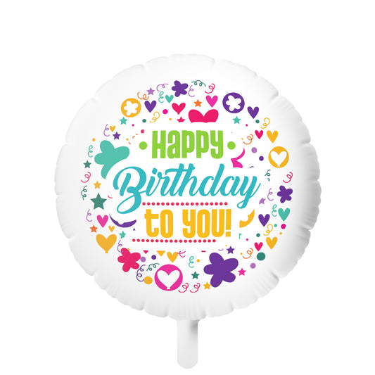 Happy Birthday To You! Mylar Helium Balloon, Can Be Inflated and Deflated Multiple Times, 22"