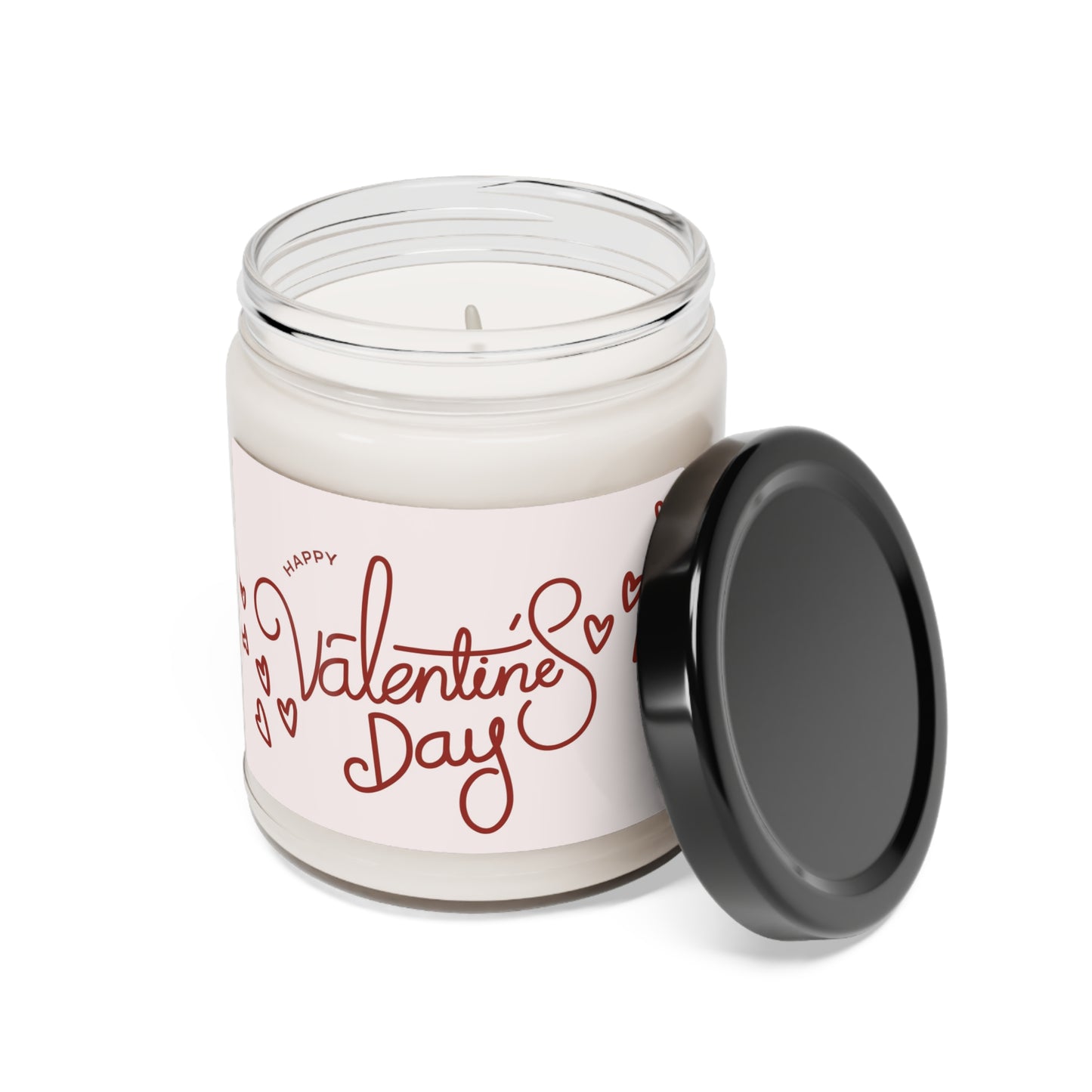 "Happy Valentine's Day" Scented Soy Candle, 9oz, Glossy Label, 5 different aromatic scents