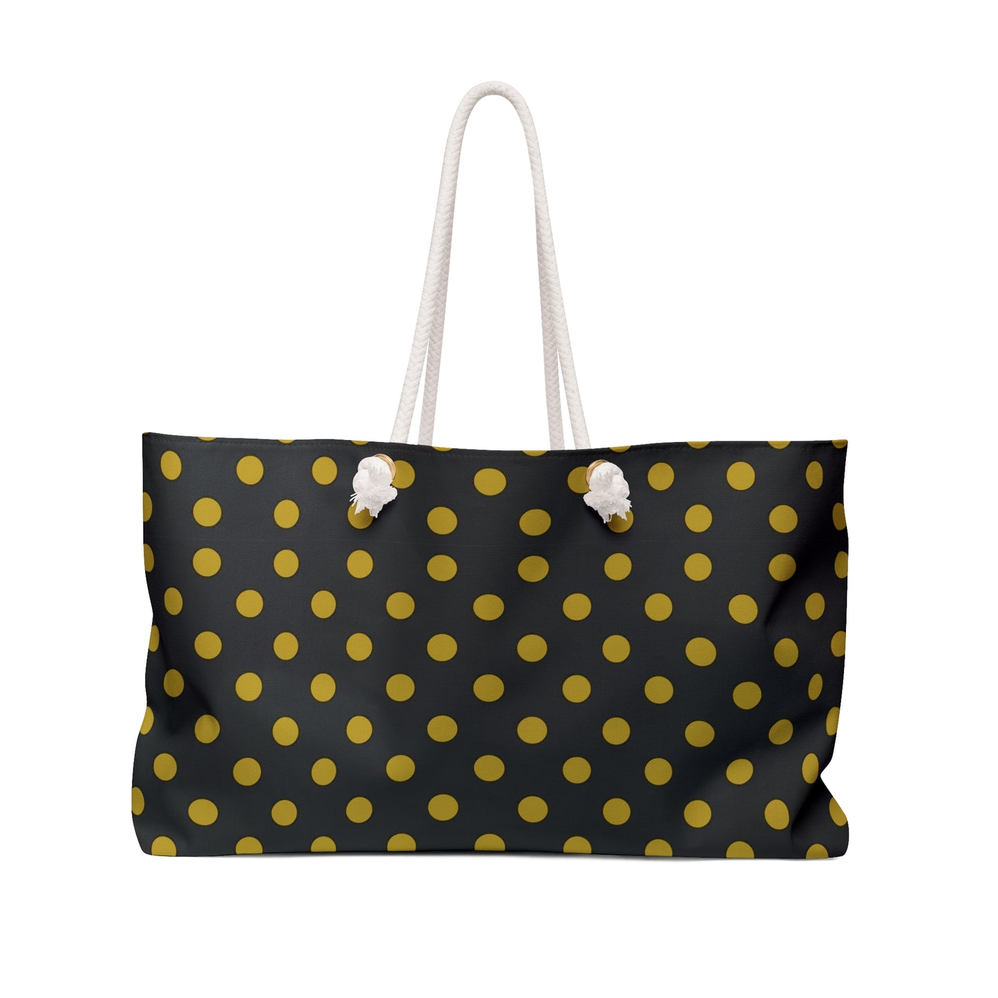 Black and Gold Polka Dot Weekender Bag